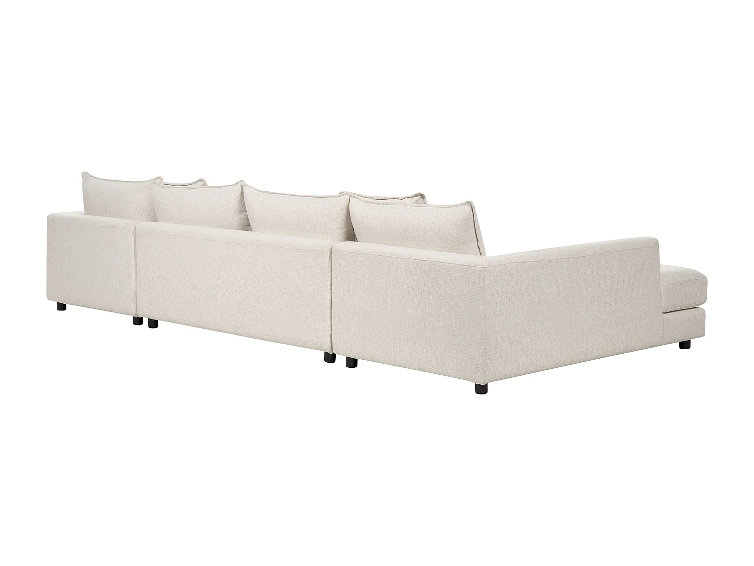 Canapé d'angle 5 places LILVIKEN Tissu Beige clair