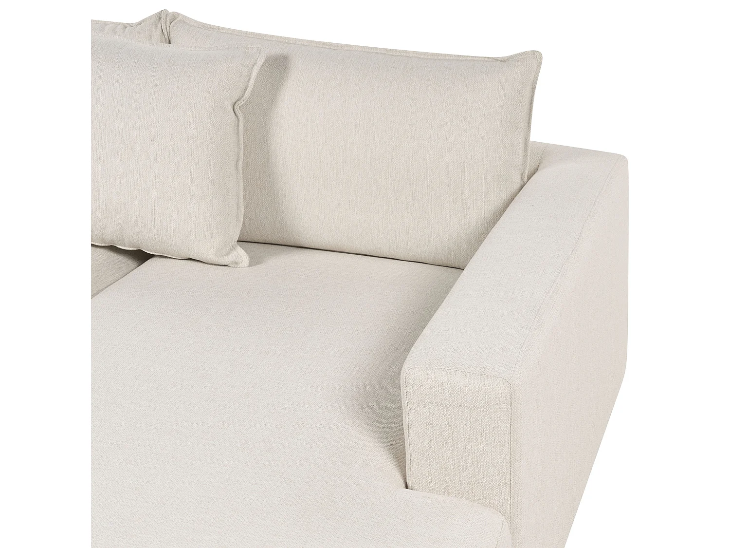 Canapé d'angle 5 places LILVIKEN Tissu Beige clair