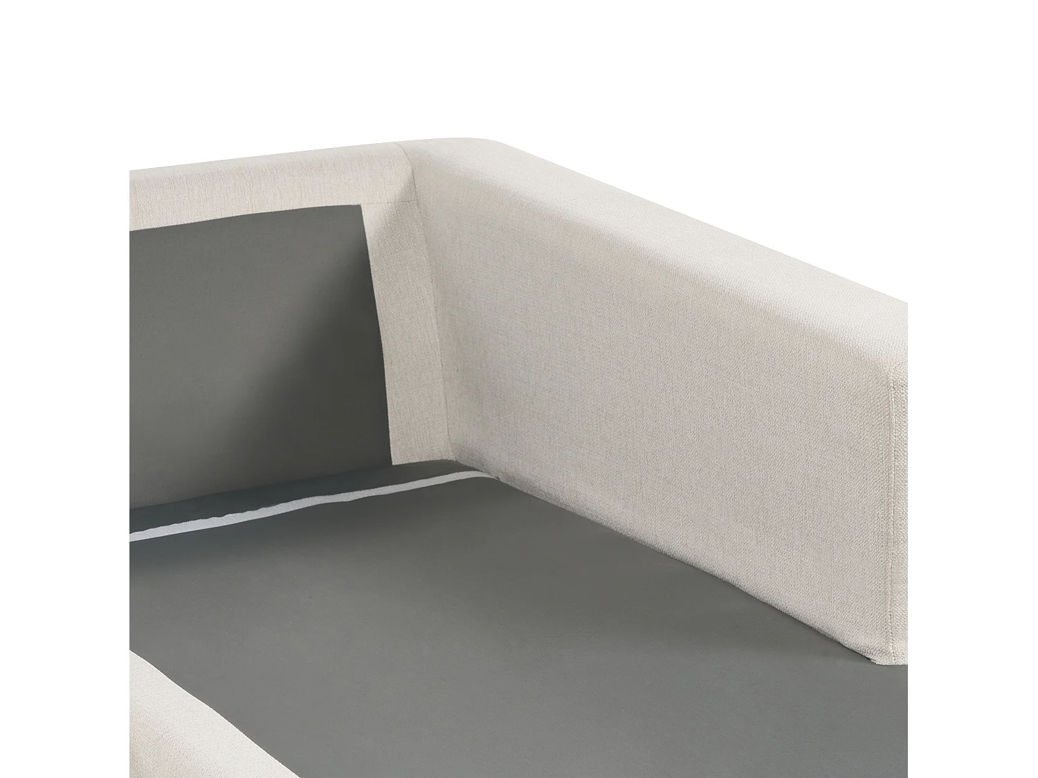 Canapé d'angle 5 places LILVIKEN Tissu Beige clair