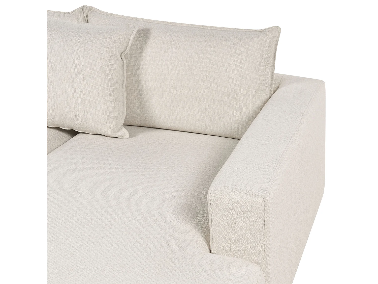 Canapé d'angle 5 places LILVIKEN Tissu Beige clair