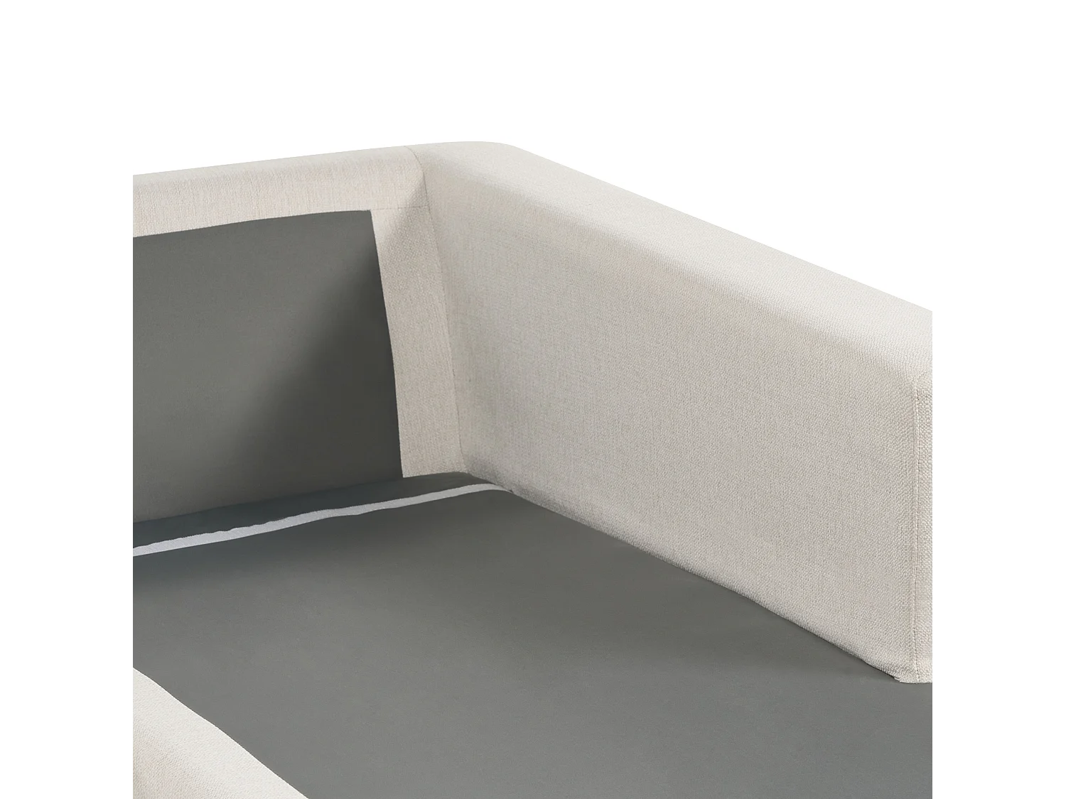 Canapé d'angle 5 places LILVIKEN Tissu Beige clair