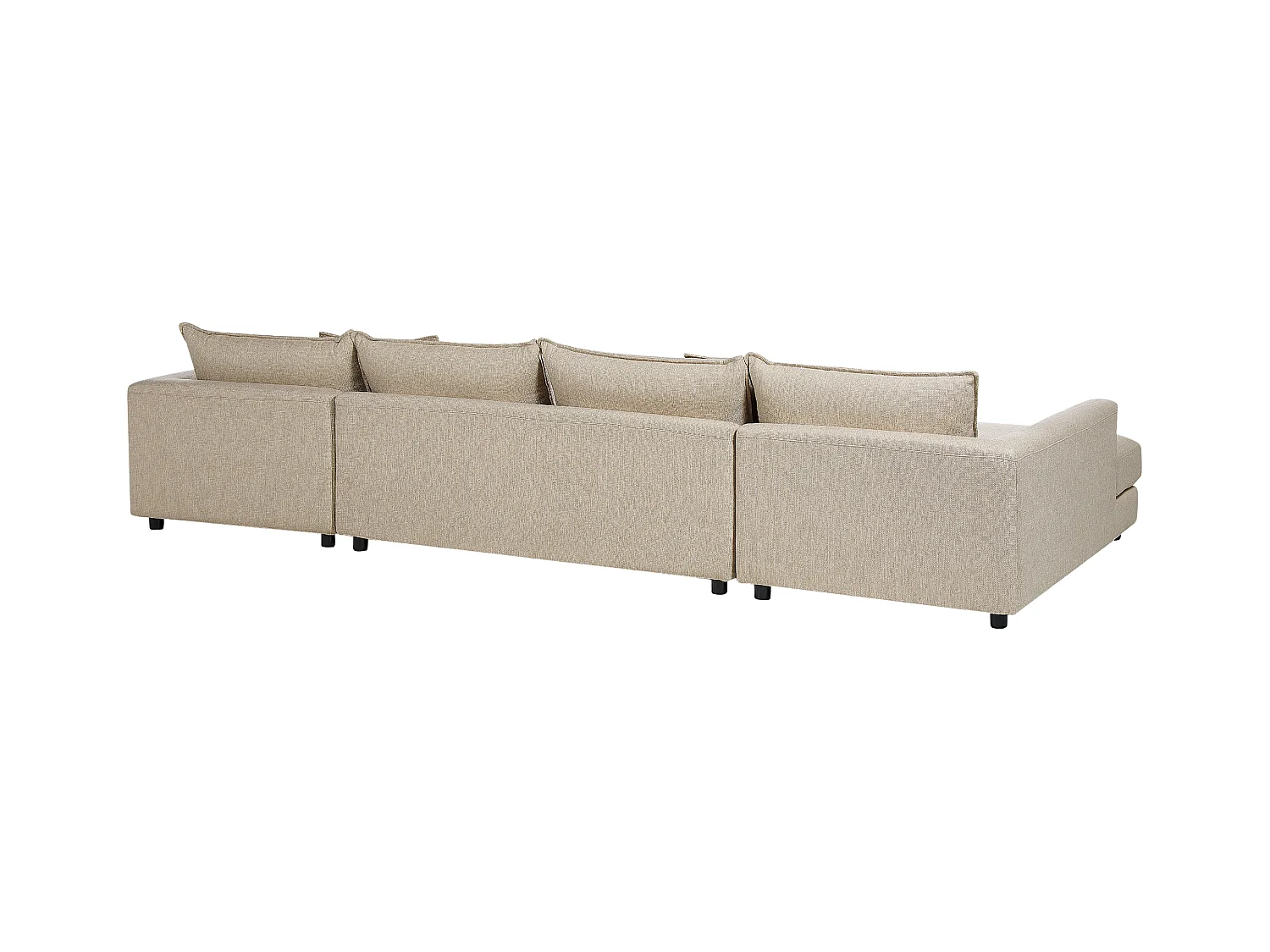 Canapé d'angle 5 places LILVIKEN Tissu Beige