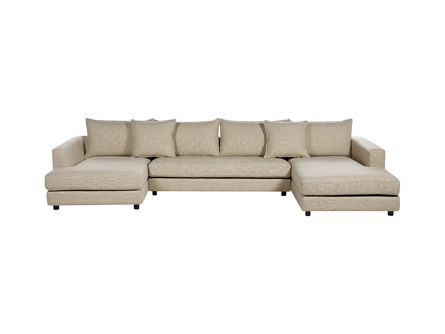 Canapé d'angle 5 places LILVIKEN Tissu Beige