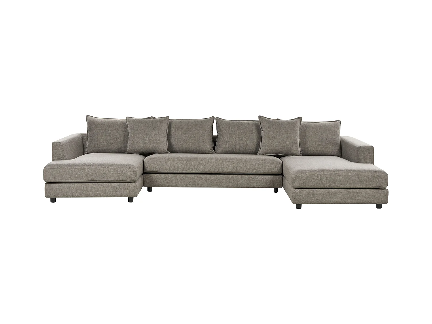 Canapé d'angle 5 places LILVIKEN Tissu Taupe