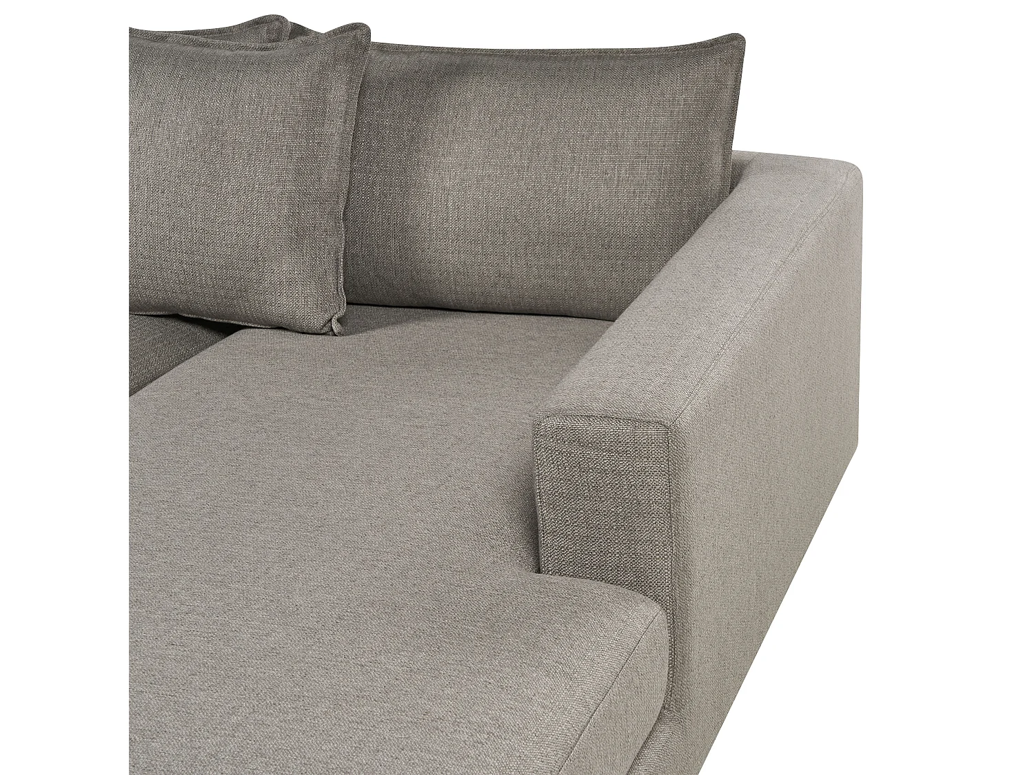 Canapé d'angle 5 places LILVIKEN Tissu Taupe