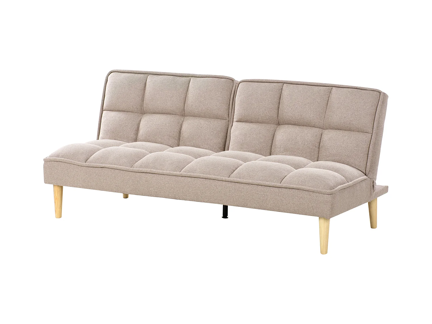 Canapé-lit 3 places SILJAN Tissu Marron clair