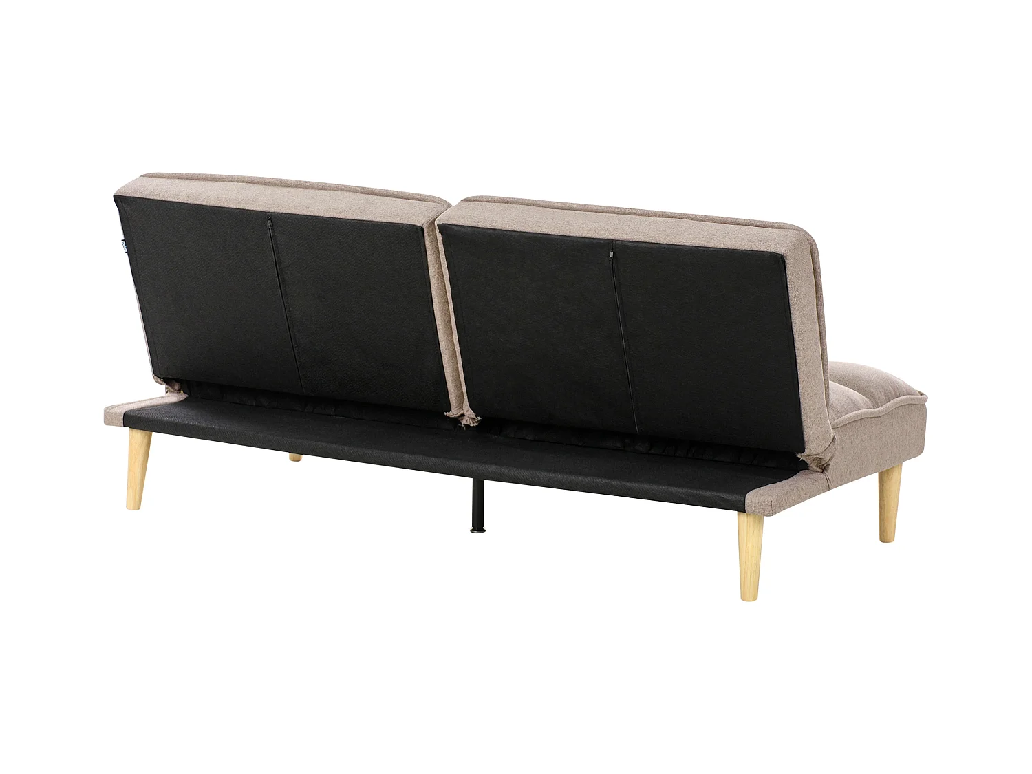 Canapé-lit 3 places SILJAN Tissu Marron clair