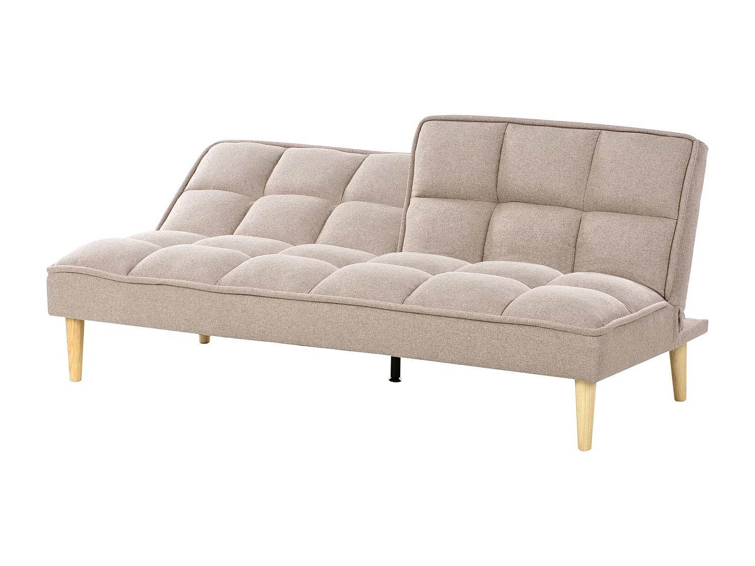 Sofá-cama SILJAN Tecido Castanho claro 3 lugares