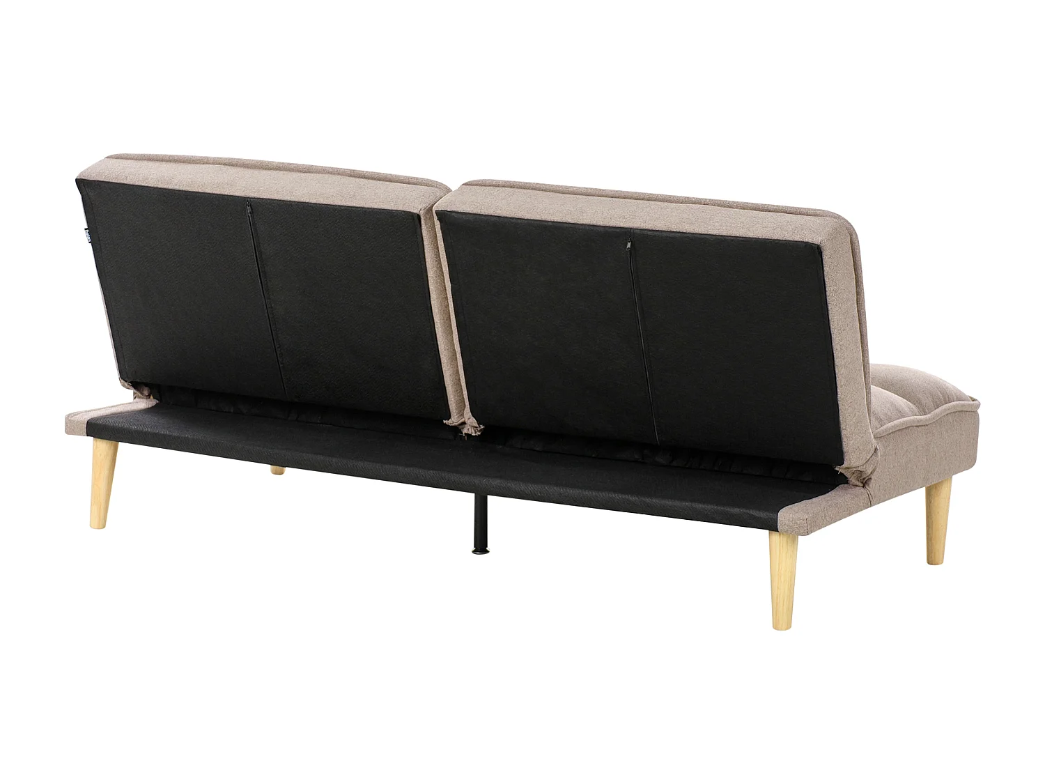 Sofá-cama SILJAN Tecido Castanho claro 3 lugares