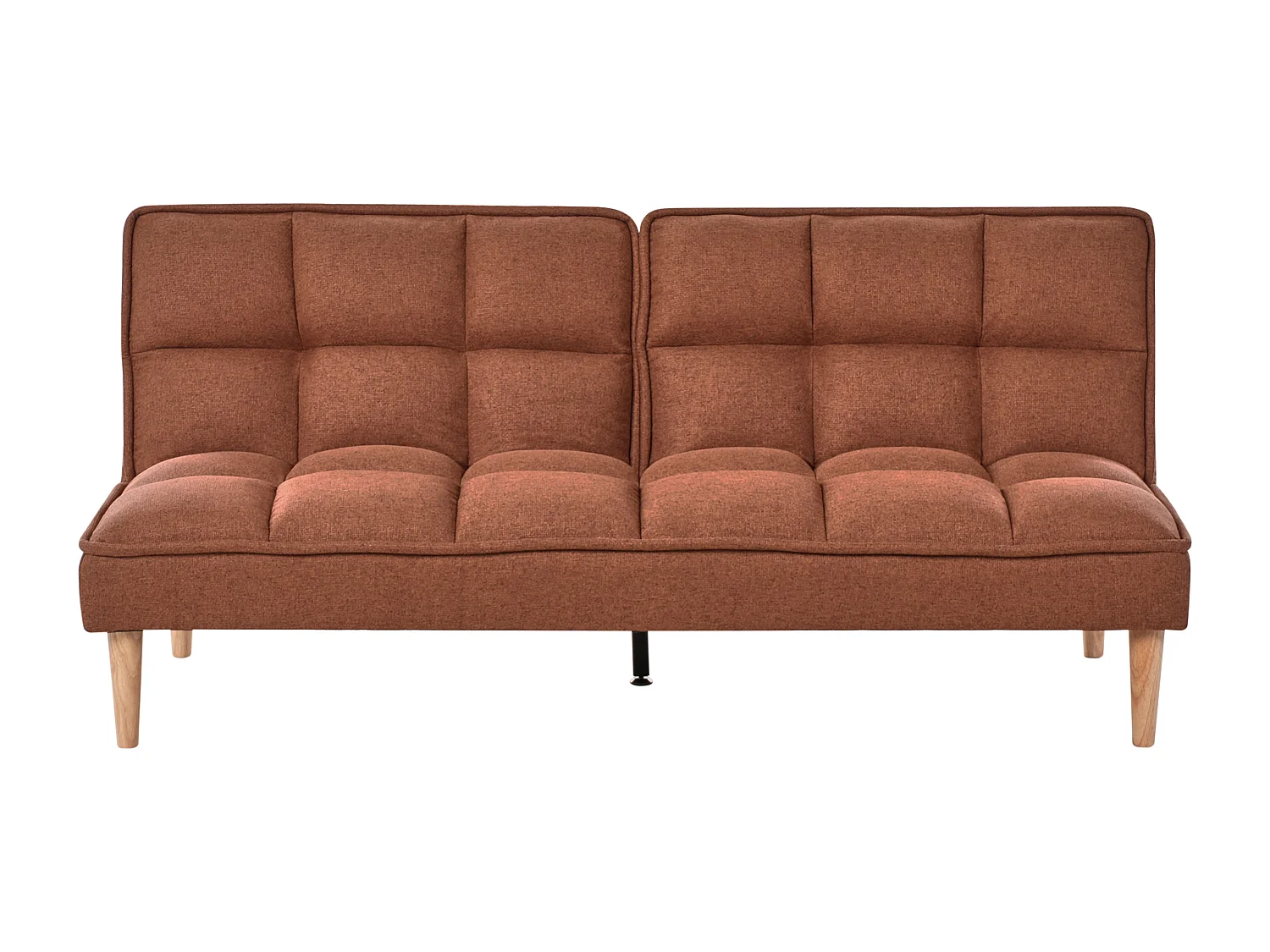 Sofá-cama SILJAN Tecido Castanho dourado 3 lugares