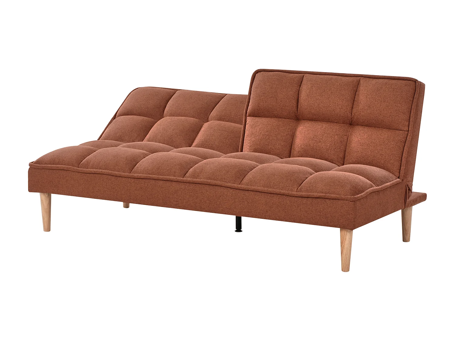 Sofá-cama SILJAN Tecido Castanho dourado 3 lugares