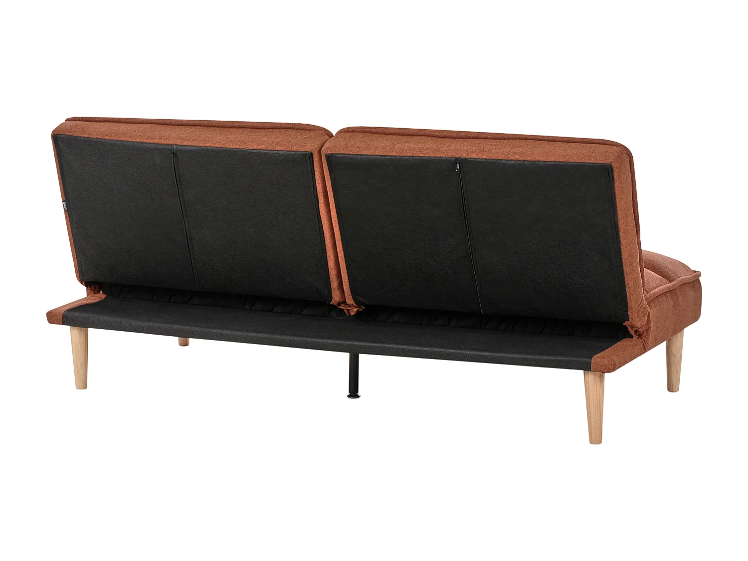 Sofá-cama SILJAN Tecido Castanho dourado 3 lugares