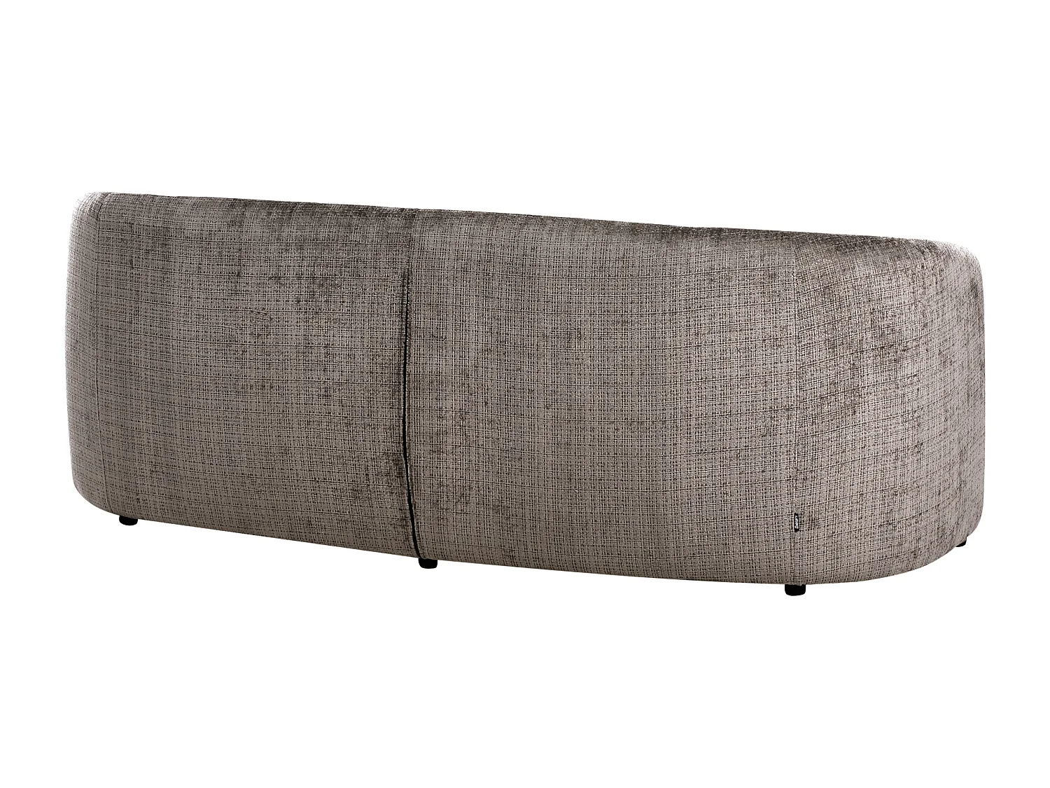 Sofa Stoff braun 3-Sitzer gebogene Form modernes Design zwei Stoffe Roset