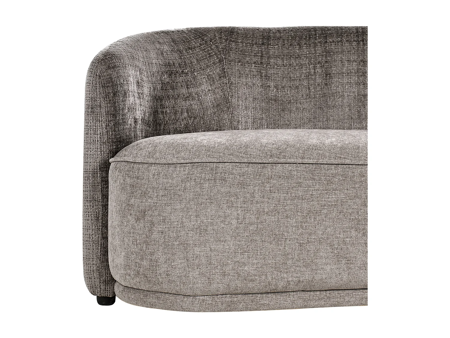 Sofa Stoff braun 3-Sitzer gebogene Form modernes Design zwei Stoffe Roset