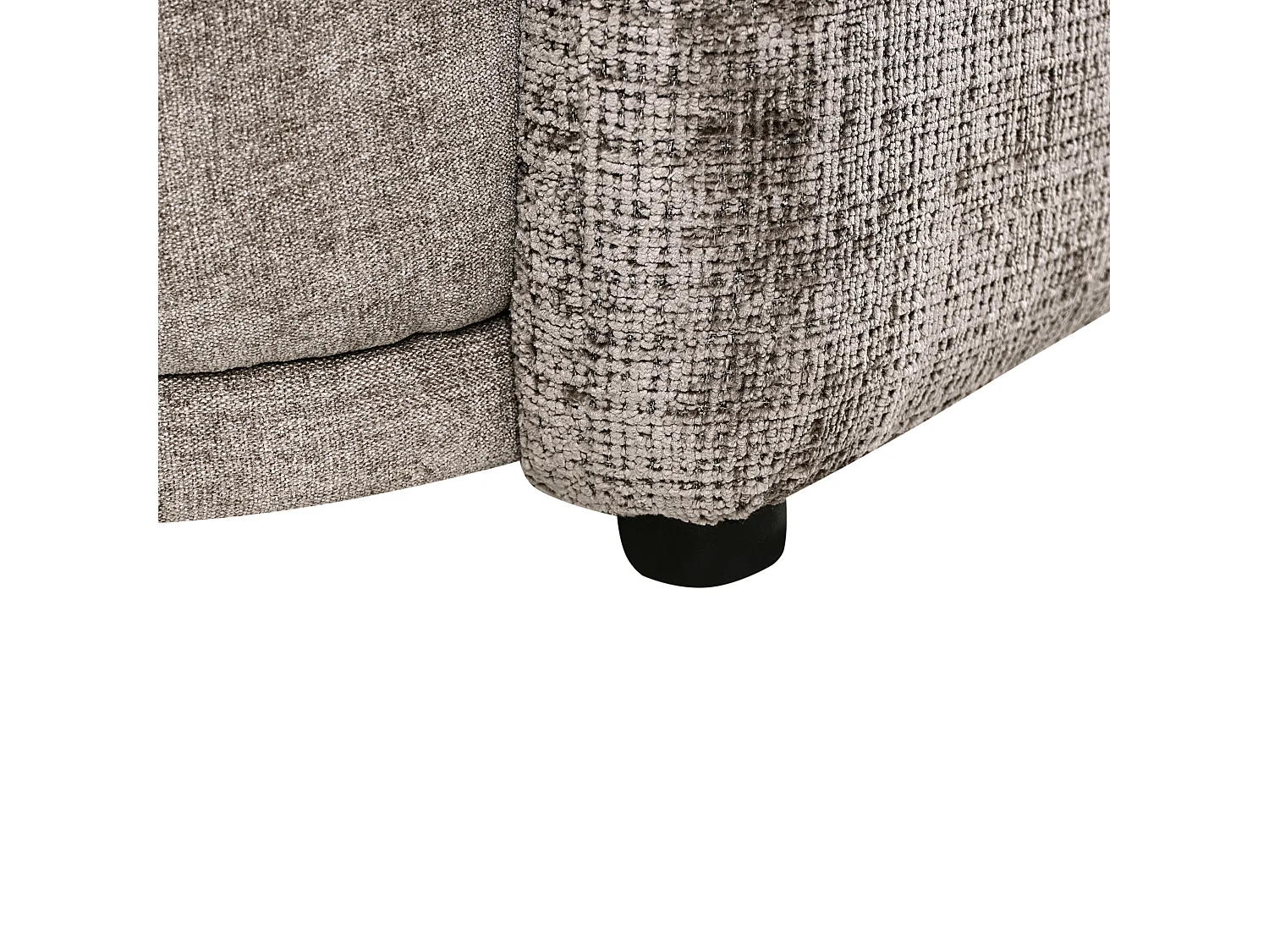 Sofa Stoff braun 3-Sitzer gebogene Form modernes Design zwei Stoffe Roset