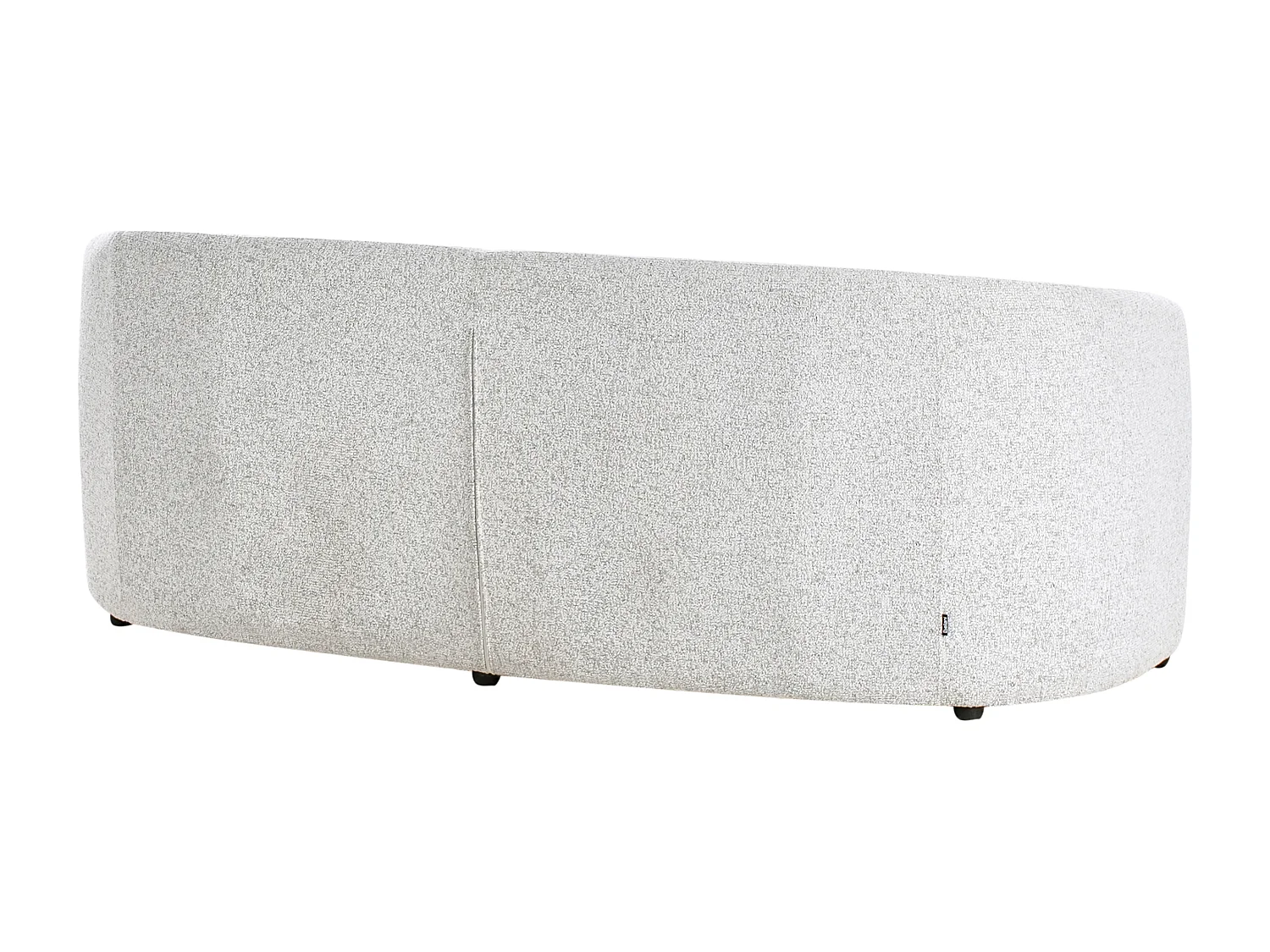 Sofa Stoff hell beige 3-Sitzer gebogene Form modernes Design zwei Stoffe Roset
