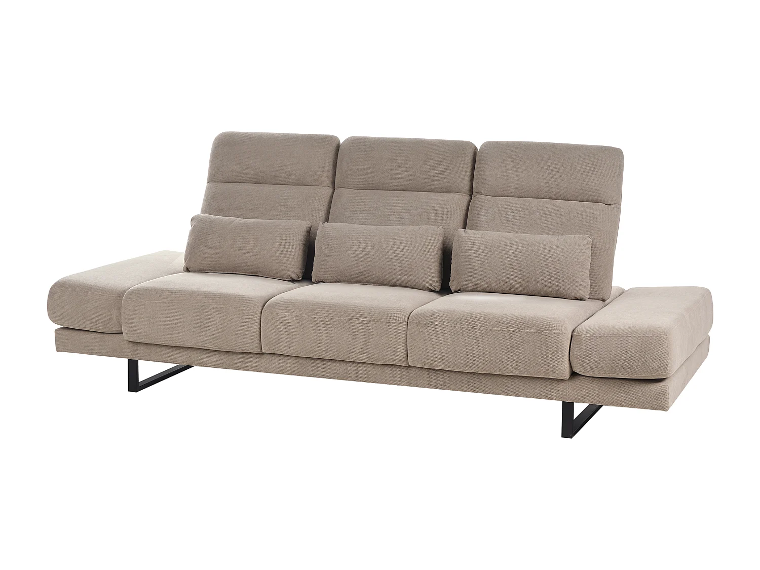 Canapé 3 places IKAST Tissu Taupe