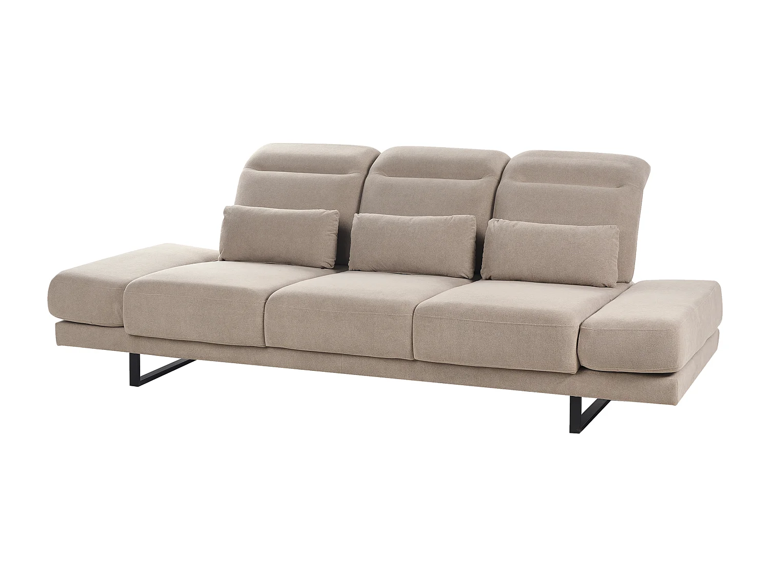 Canapé 3 places IKAST Tissu Taupe