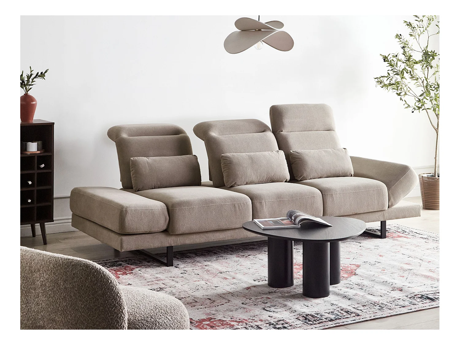 IKAST Stof Taupe 3-zitter