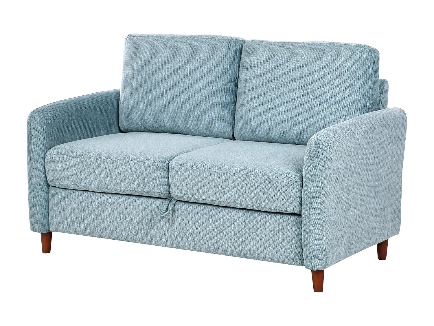 Sofa MARE Stoff Blau mit Stauraum 2-Sitzer