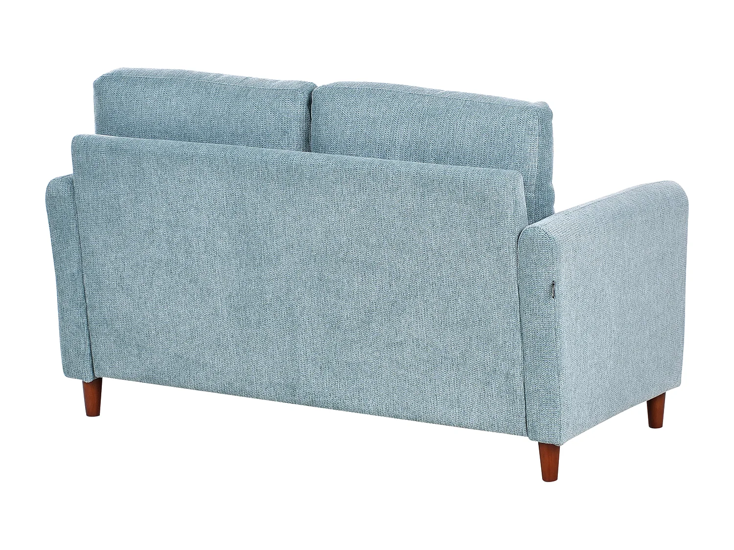 Sofa MARE Stoff Blau mit Stauraum 2-Sitzer