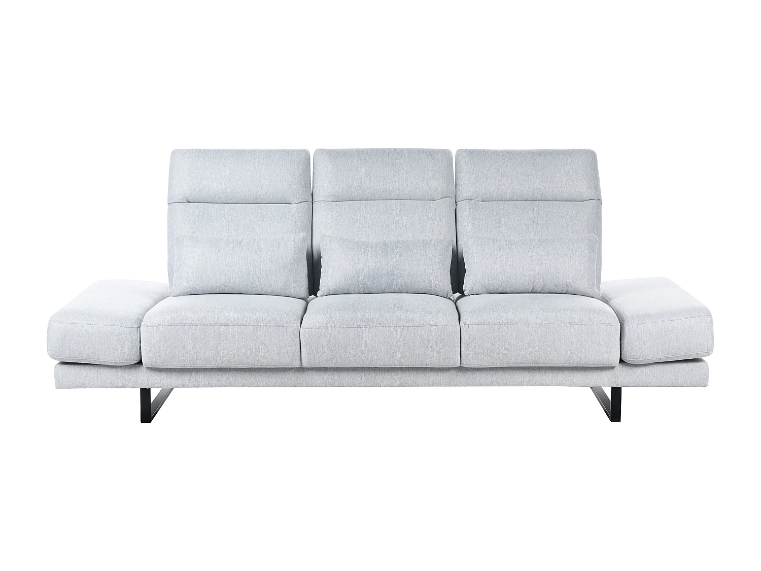 Canapé 3 places IKAST Tissu Gris clair