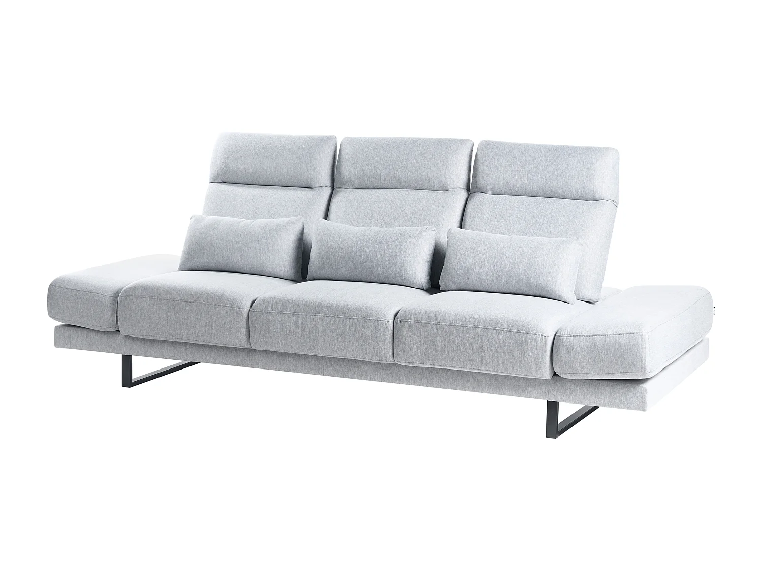 Canapé 3 places IKAST Tissu Gris clair