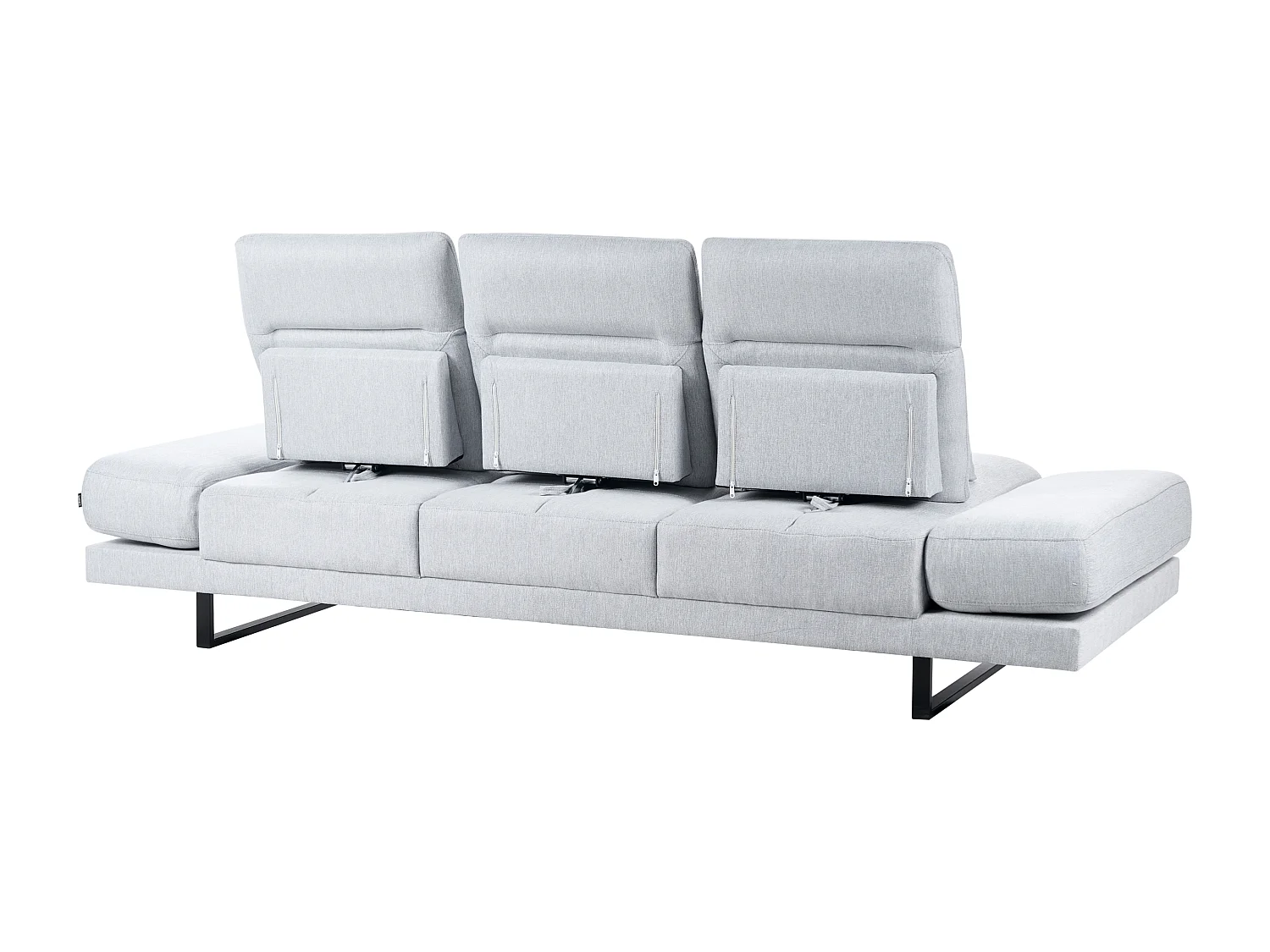 Canapé 3 places IKAST Tissu Gris clair