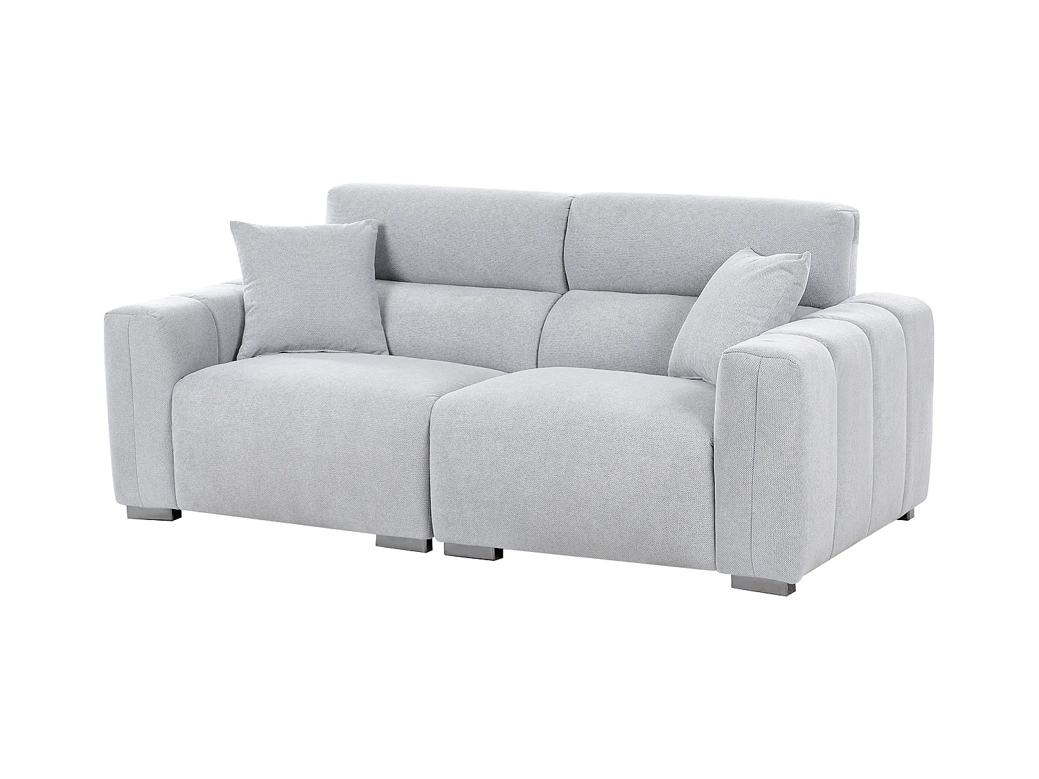 Canapé 3 places FAUSKAN Tissu Bleu clair