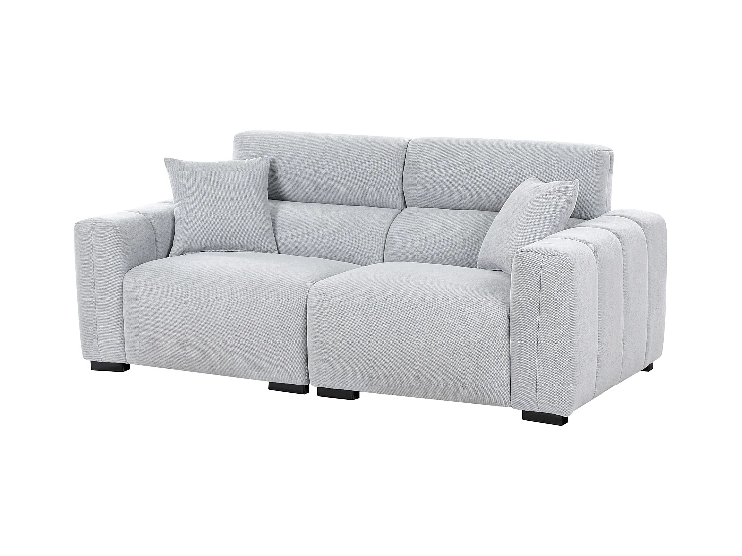 Canapé 3 places FAUSKAN Tissu Bleu clair