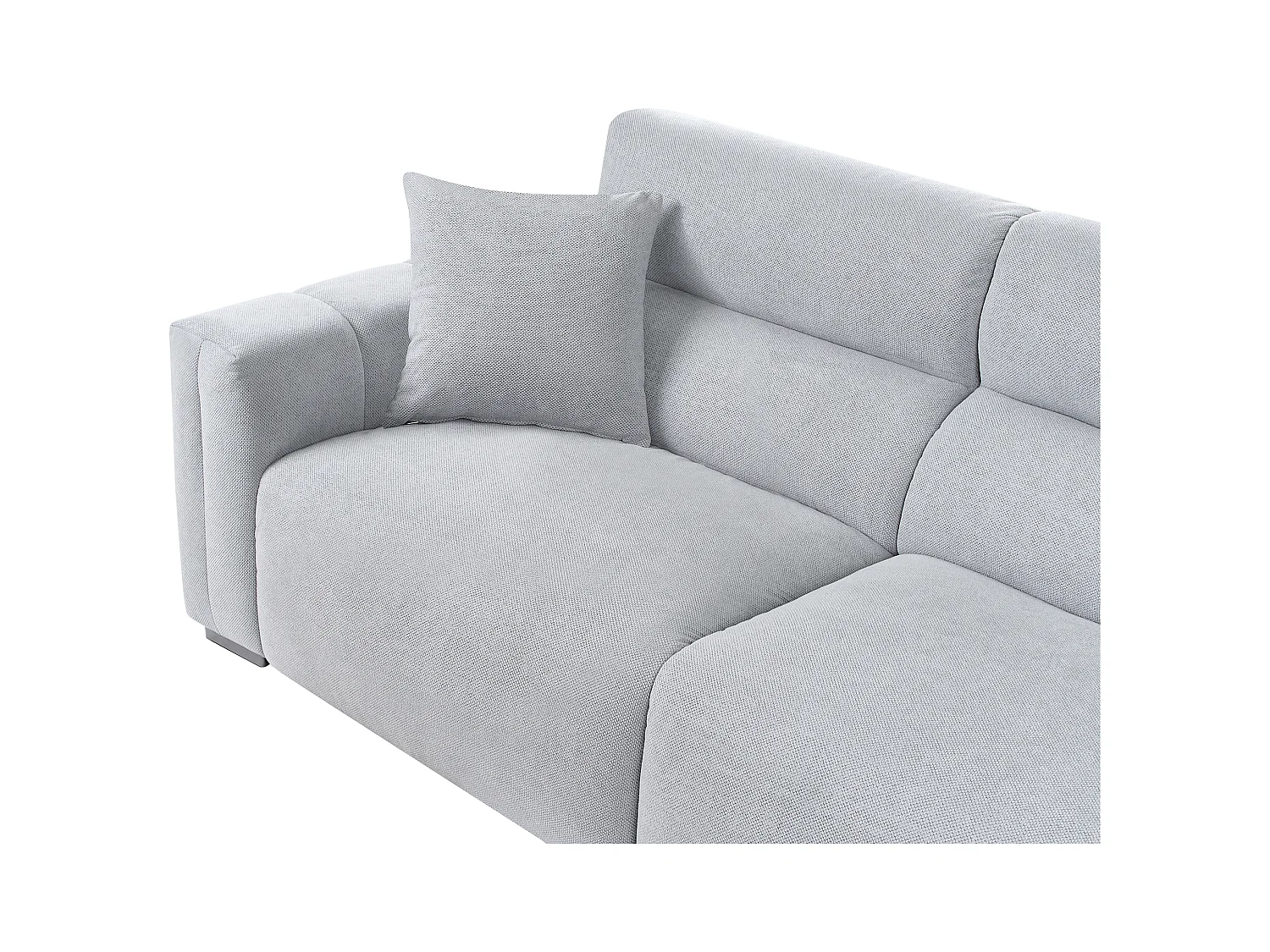 Canapé 3 places FAUSKAN Tissu Bleu clair