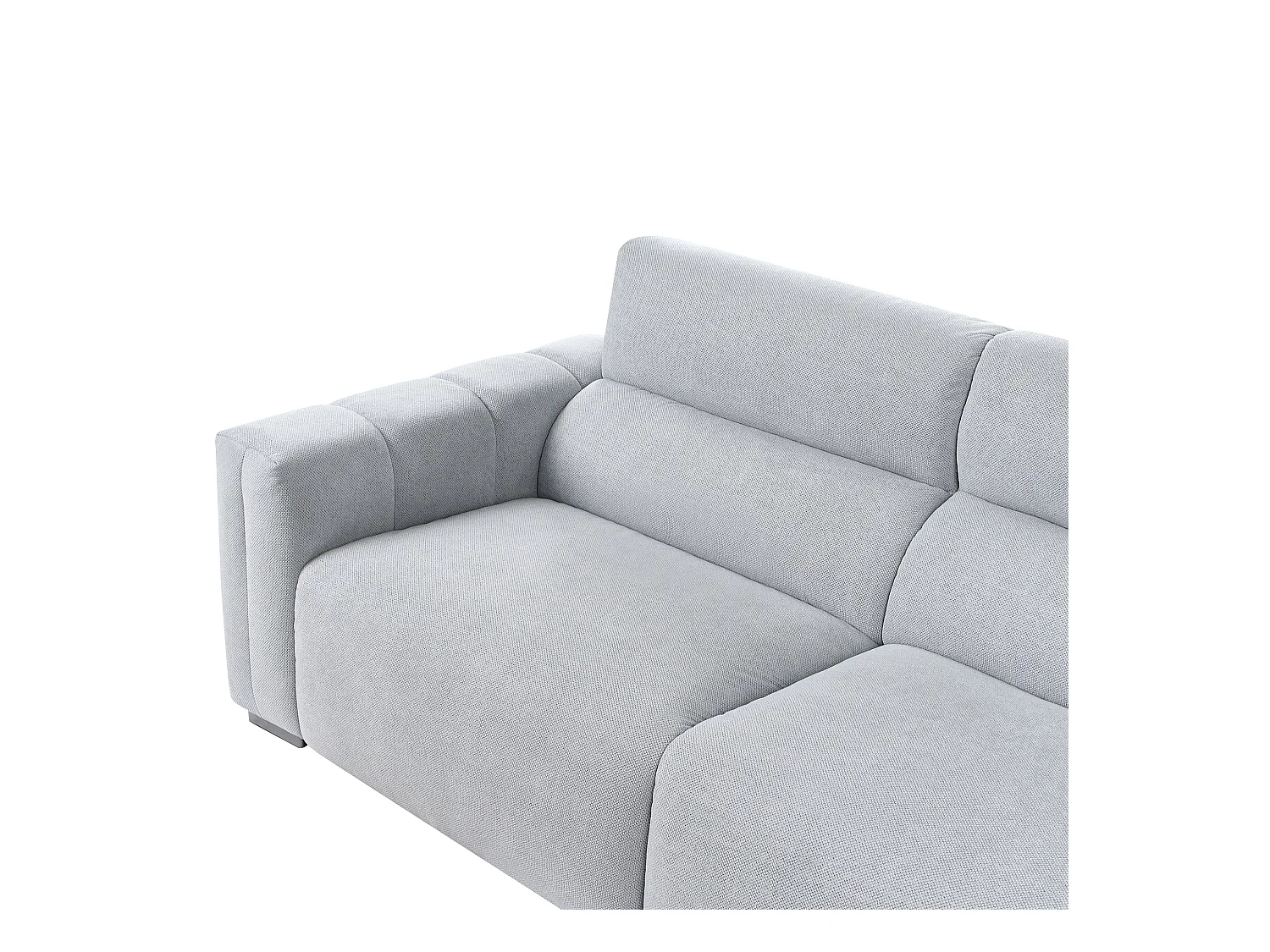 Canapé 3 places FAUSKAN Tissu Bleu clair