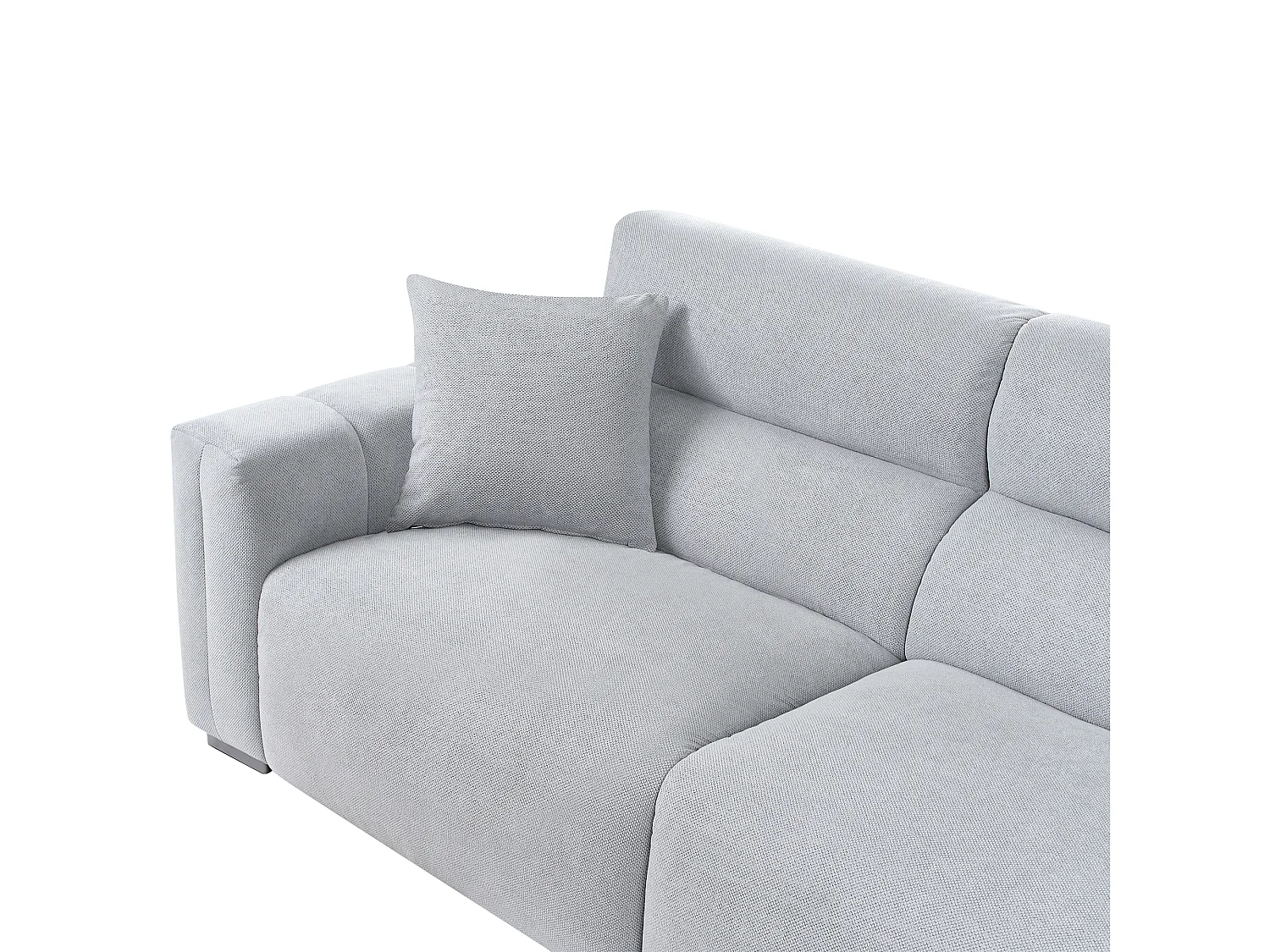 Sofa FAUSKAN Stoff Hellblau 3-Sitzer