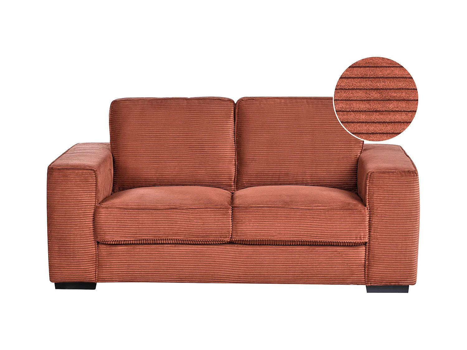 2 places VIKRAN Velours côtelé Marron doré