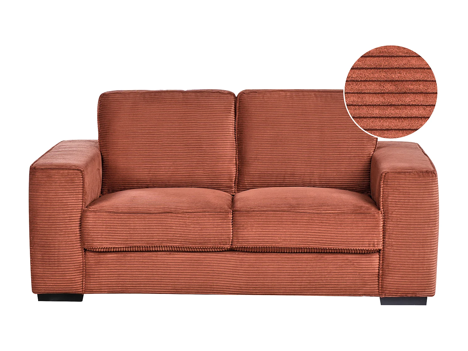 VIKRAN Velluto a coste Marrone dorato 2 posti