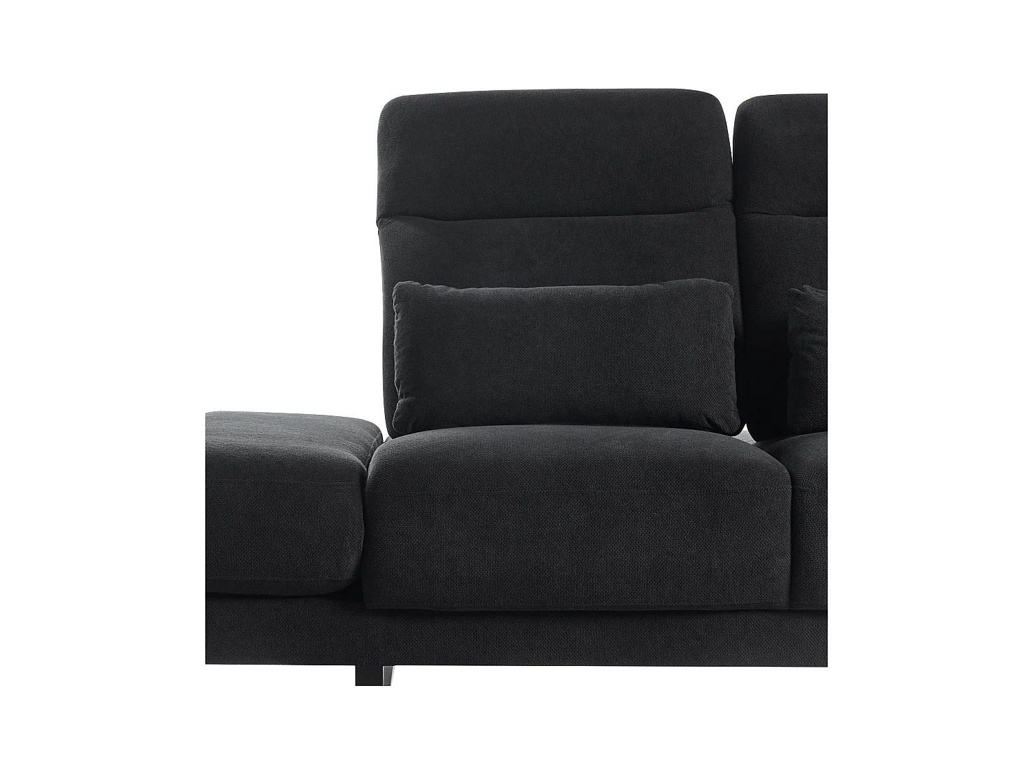 Canapé 3 places IKAST Tissu Noir