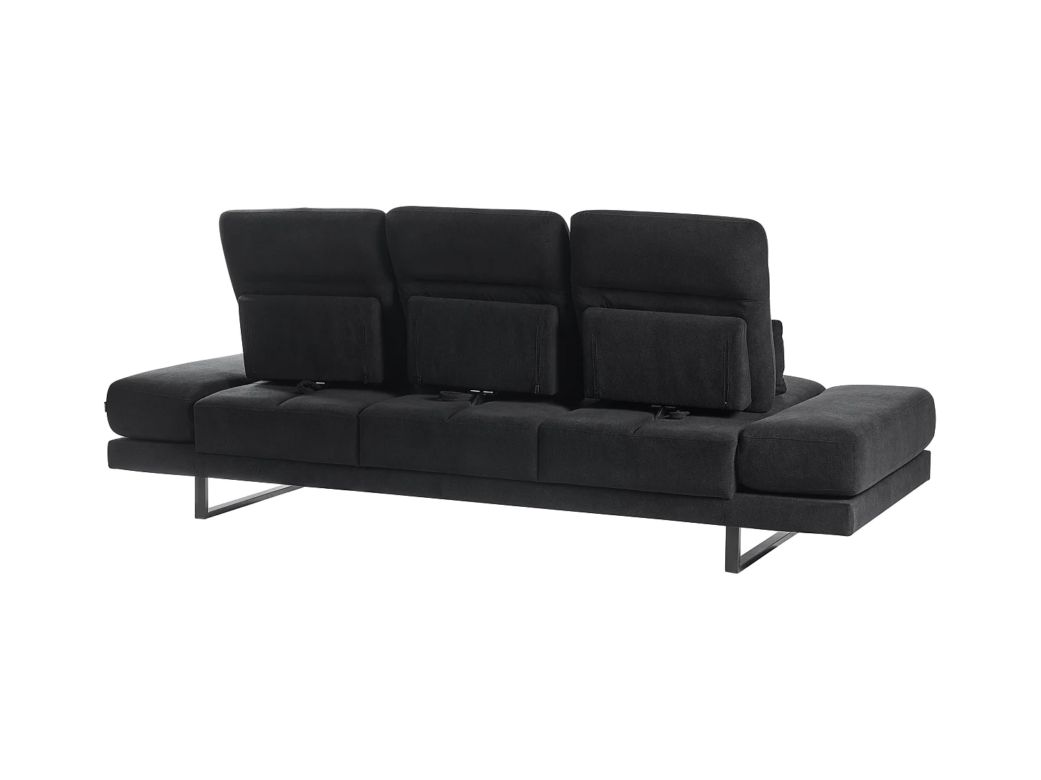 Canapé 3 places IKAST Tissu Noir