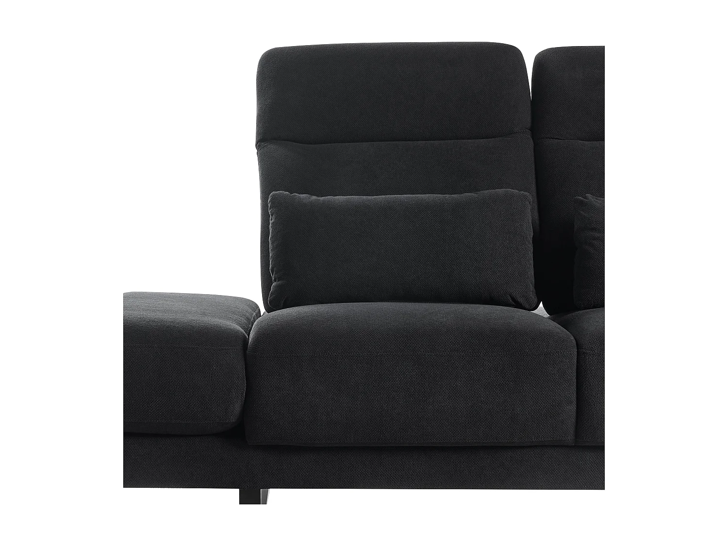 Canapé 3 places IKAST Tissu Noir