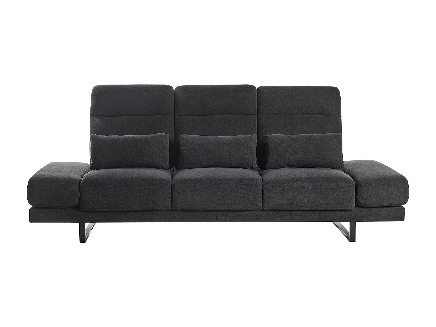 Canapé 3 places IKAST Tissu Noir