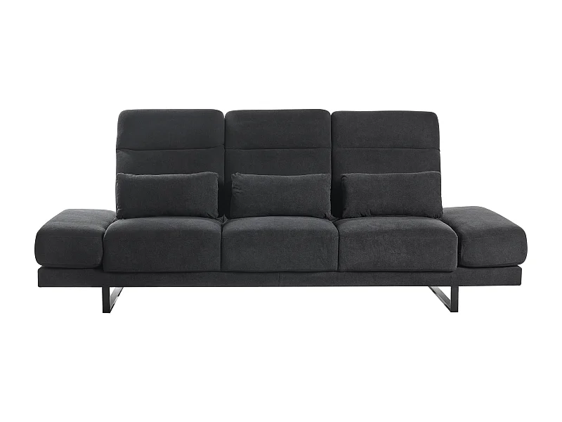 Canapé 3 places IKAST Tissu Noir