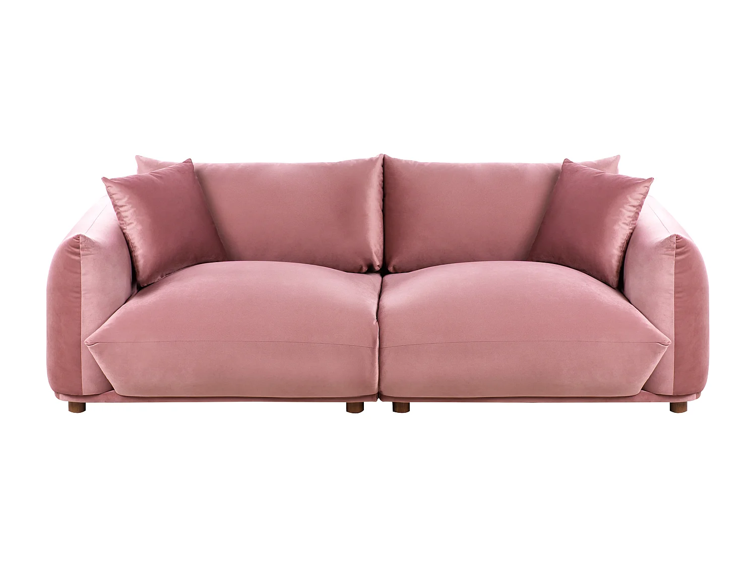 Sofá LUVOS Terciopelo Rosa 3 plazas