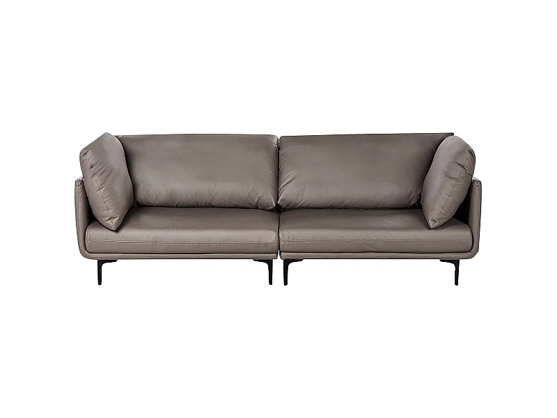 REVSNES Kunstleder Braun 3-Sitzer