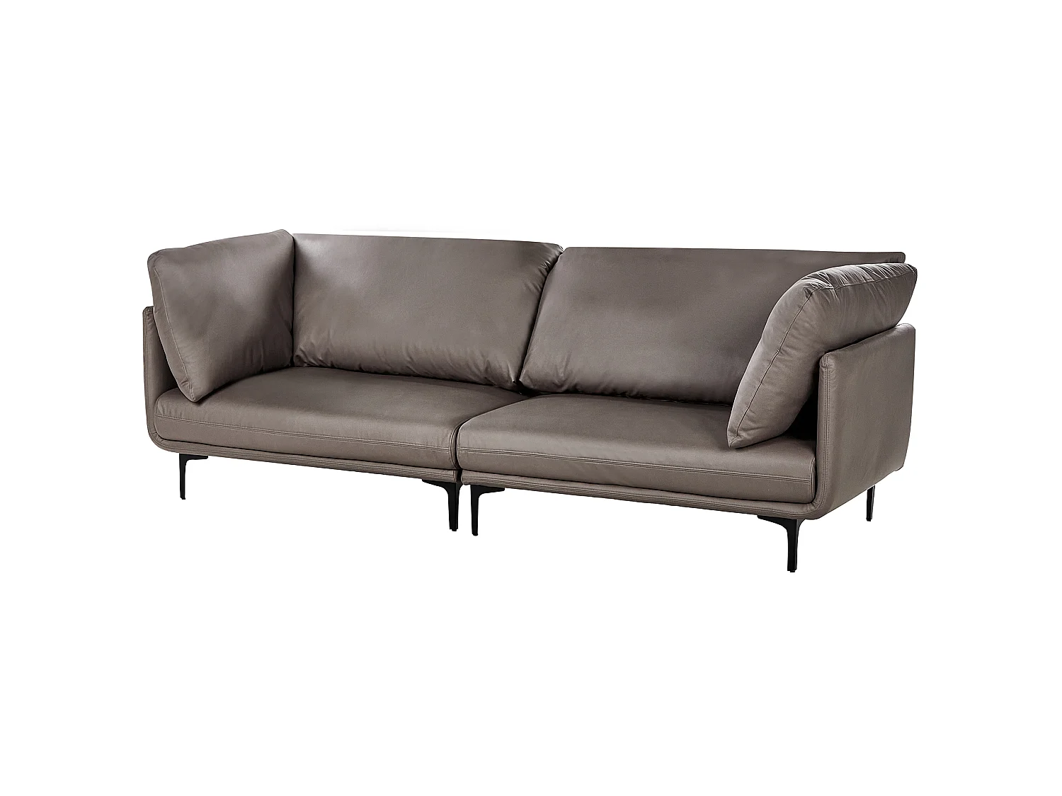 REVSNES Kunstleder Braun 3-Sitzer