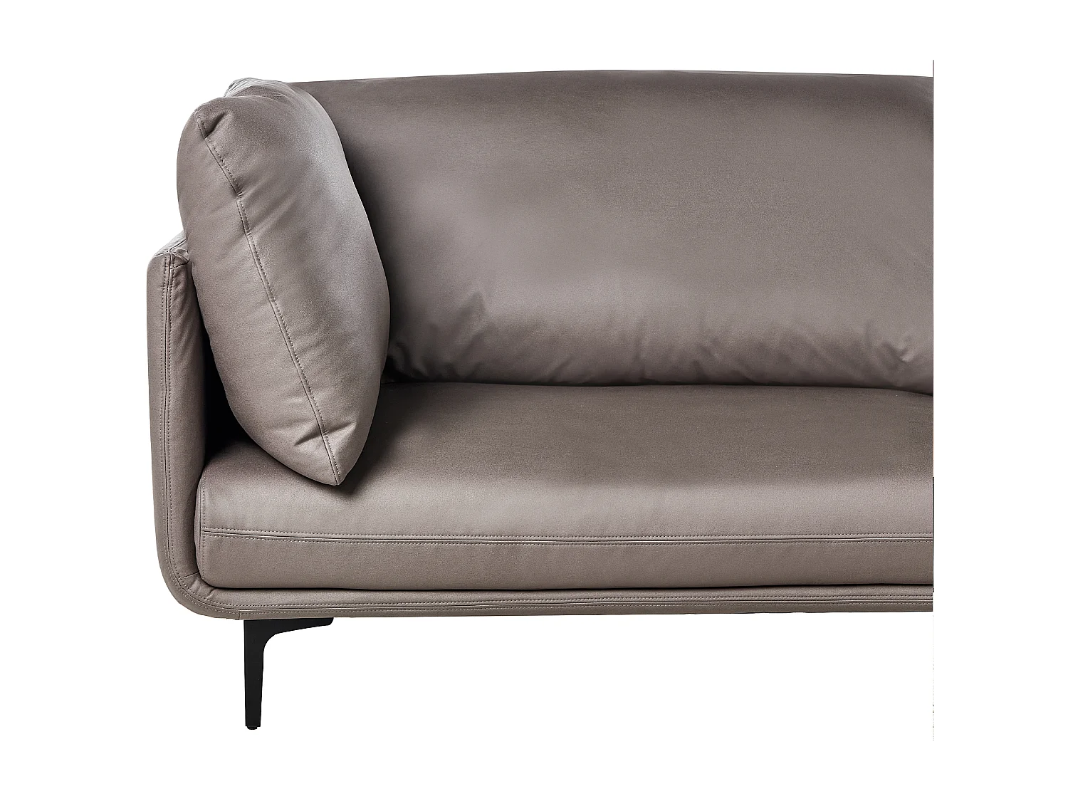 REVSNES Kunstleder Braun 3-Sitzer