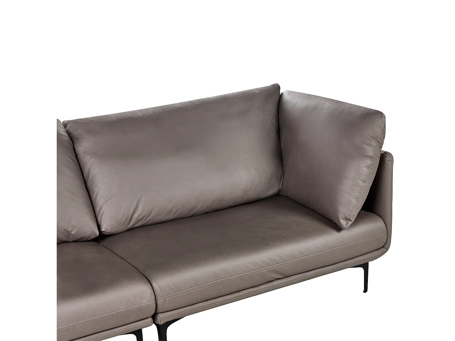 REVSNES Kunstleder Braun 3-Sitzer