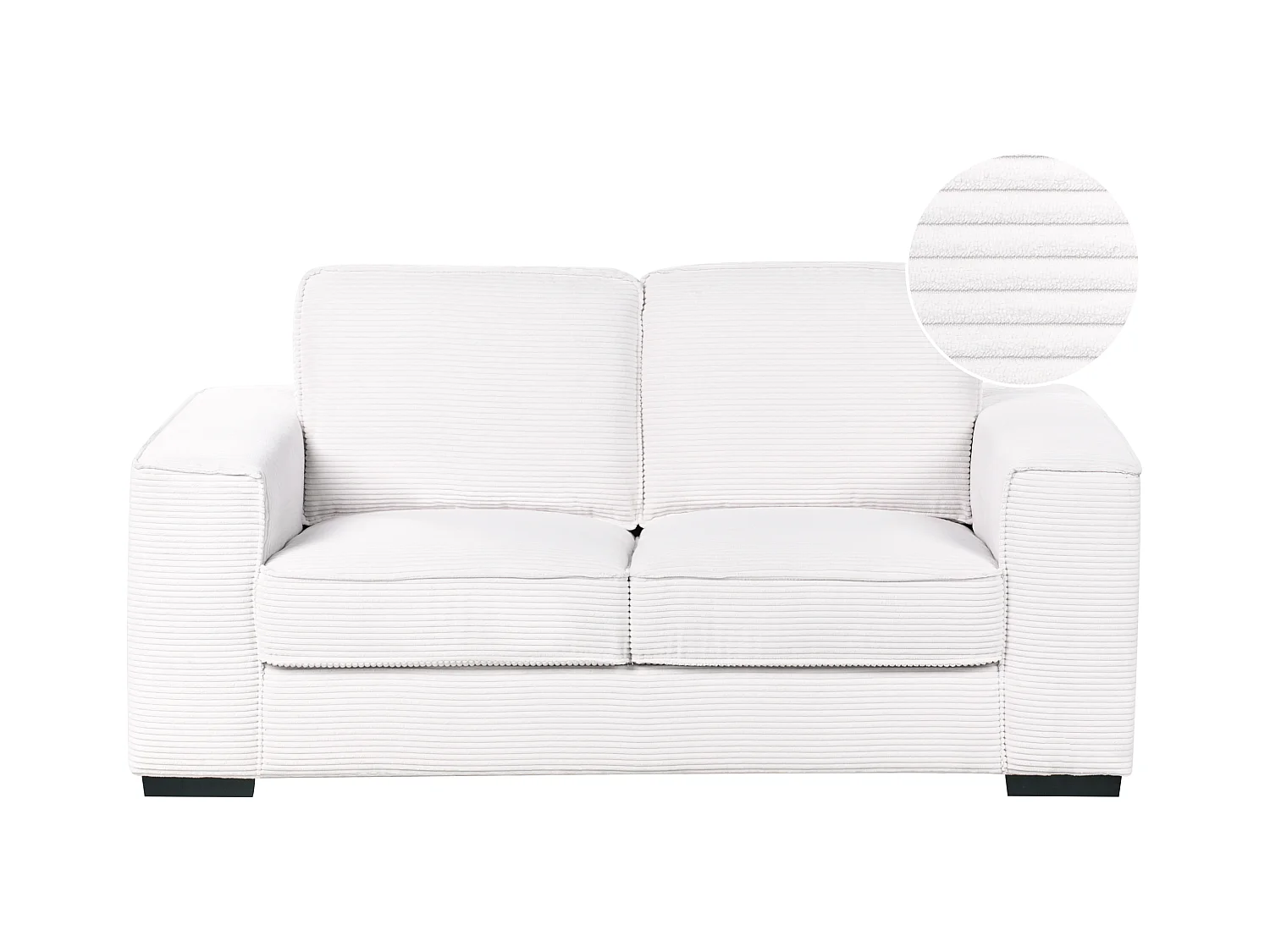 2 places VIKRAN Velours côtelé Blanc