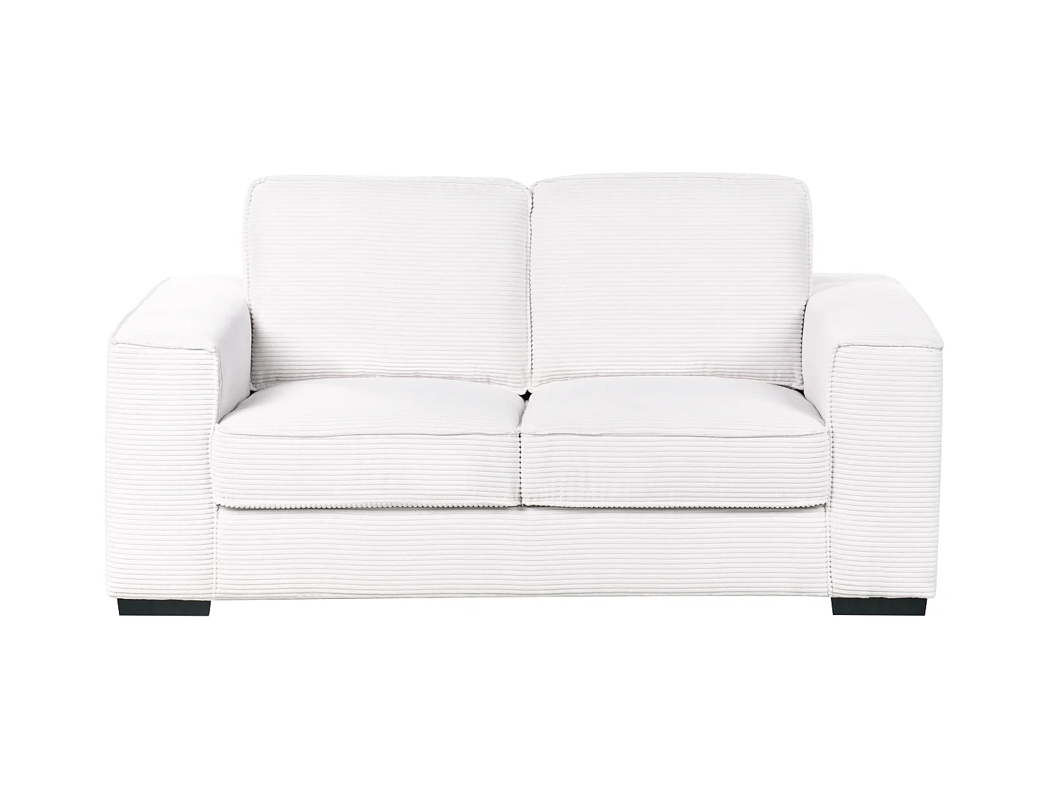 2 places VIKRAN Velours côtelé Blanc