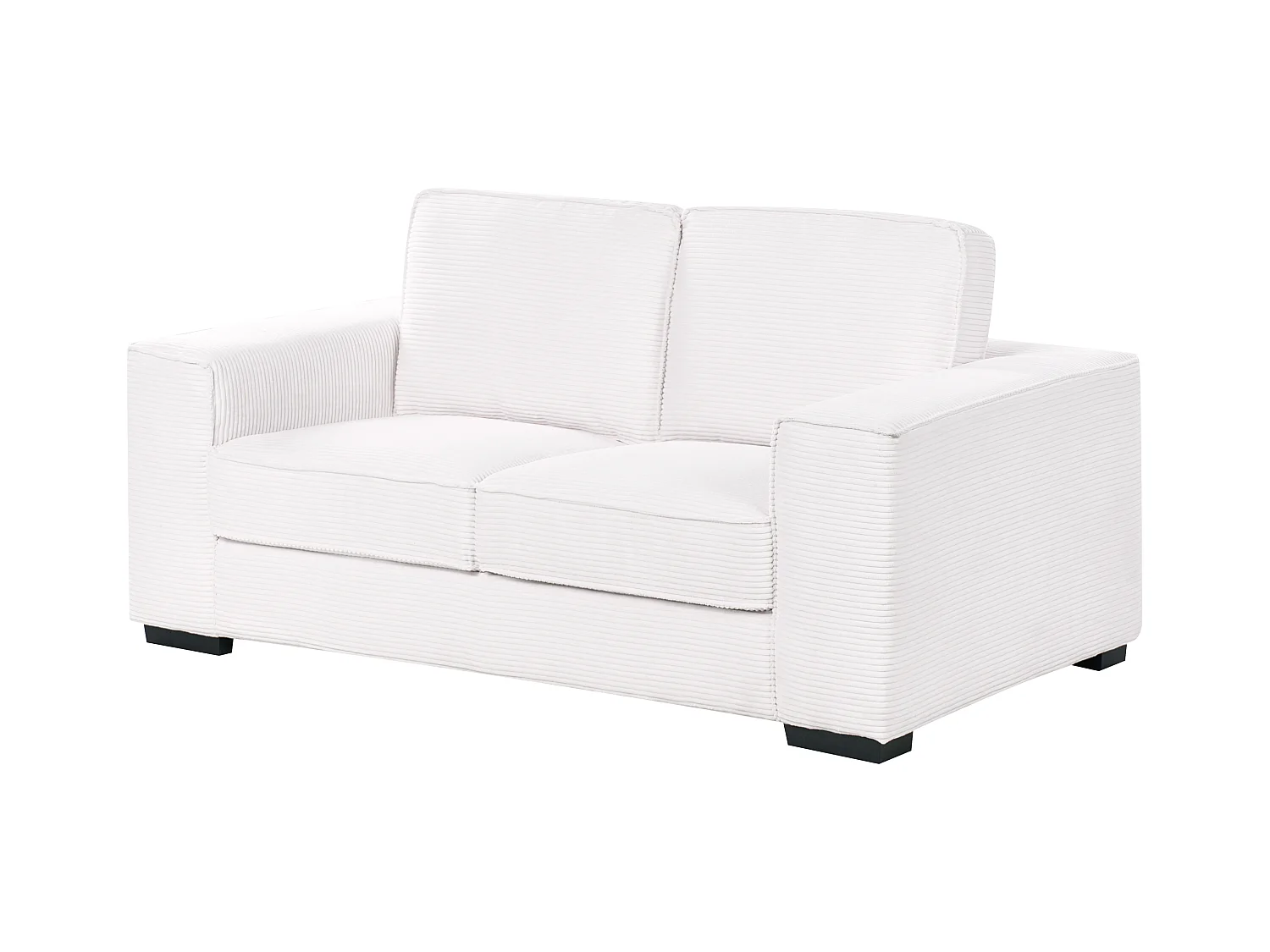 2 places VIKRAN Velours côtelé Blanc