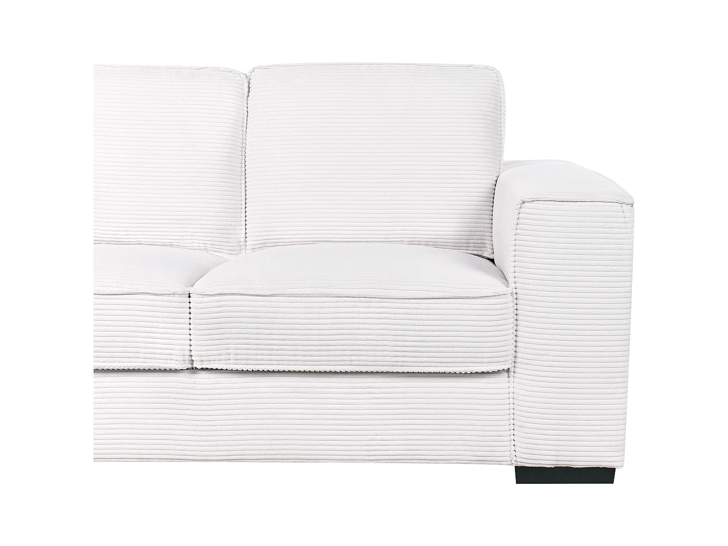 2 places VIKRAN Velours côtelé Blanc