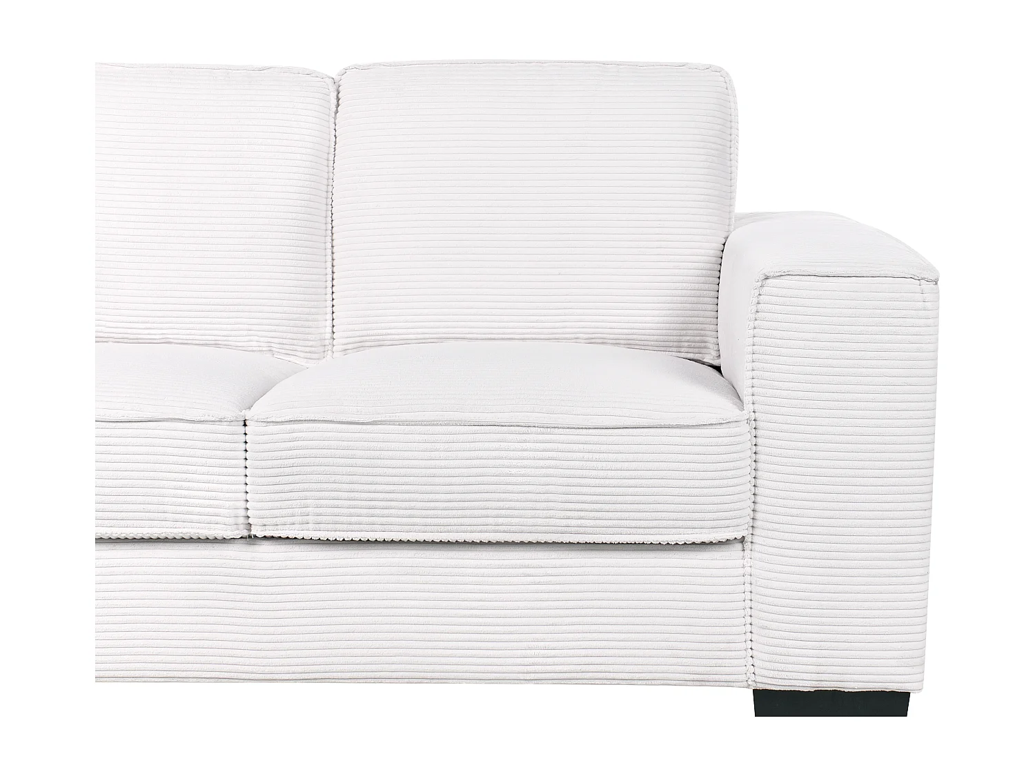 2 places VIKRAN Velours côtelé Blanc